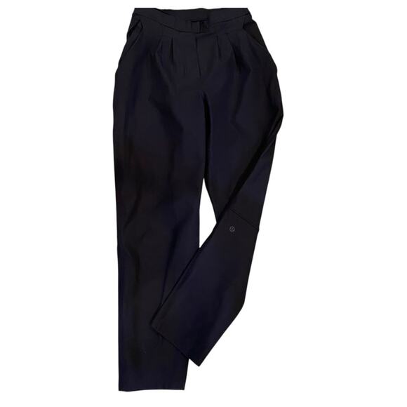 Size 4 LuLulemon Pull On Womens Black Trouser Pants High Rise - Picture 3 of 14